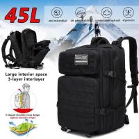 Mochilas militares de 45L, Bolsa de senderismo, Bolsa de supervivencia, mochila de viaje, mochila Militar de trekking, mochila táctica del Ejército. - details 1