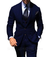 Traje De Novio Elegante 2024 Para Hombres Ajustado Tuxedo De Novios Conjunto Formal De Negocios (Chaleco+Pantalones+Chaqueta) Material COTON Polyester Origin China - details 10