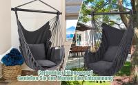 Silla Colgante con 2 Cojines y Bolsa - Silla Hamaca Colgante de Carga 330lbs para 2 Personas Adultos y niños, Mecedora, Hamacas Jardin Portátil para Interior y Exterior, Balcón - details 2