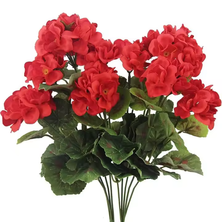 Plantas Artificiales Silken Begonia Para Bodas Decoración De Hogar Y Navidad Regalo DIY De Flores Silken En Vaso Para Ventanas Y Paredes - 1
