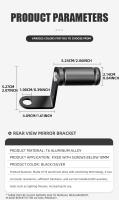 Soporte Multifuncional Para Teléfono Móvil De Motocicleta Moto Mirror Expander Bracket Adaptador Universal De Aluminio Para Manillar - details 2