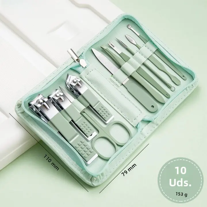 Nuevo Set De Tijeras Para Uñas De Acero Inoxidable Profesional Con Bolsa De Cierre Dental Manicura Y Pedicura Regalo De Navidad - 1