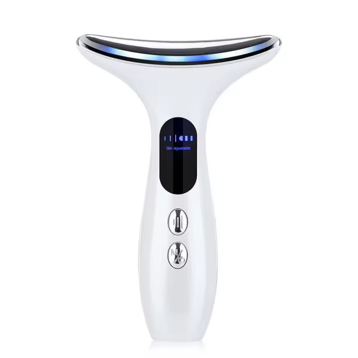 Dispositivo De Belleza EMS Y LED IPL Para Cuello Y Rostro Lifting Facial Rejuvenecimiento De Piel Eliminación De Doble Mentón Masajeador Corporal Recargable - 1