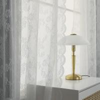 Cortina De Tules Blancas Con Encaje Y Flores Minimalistas Translúcida Para Decoración De Hogar Cortina De Sombra De Ventana Aireada Y Antipolvo Delgada Y Solar - details 13