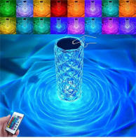 Lámpara De Mesa De Rosas De Cristal LED Con Control Remoto Y USB Luz Nocturna Romántica De Diamantes Decoración En 16 Colores - details 4