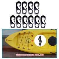 Gazechimp 10pcs Gancho De Bungee De Nylon Reutilizable Negro Para Barcos Y Kayaks Correa De Choque Con Gancho Accesorios Para Barco - details 3