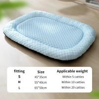 Cama De Verano Para Perro Y Gato Almohadilla De Descanso Para Pupusas Tamaño Pequeño Mediano Grande Seda Fría Matriz De Enfriamiento Para Mascotas - details 2