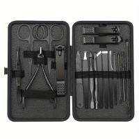 Kit De Manicura Y Pedicura Deluxe Con Aretes De Acero Inoxidable Cortauñas Y Eliminador De Piel Muerta Incluye Portátil - details 5