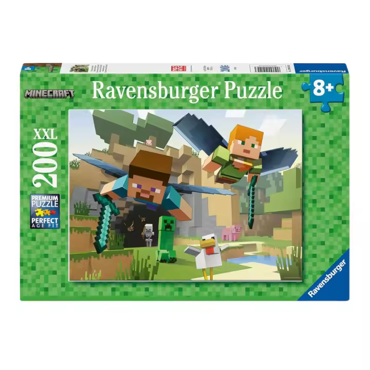 RAVENSBURGER PUZLE MINECRAFT 200 PIEZAS XXL, 04144, TIENDA CON LICENCIA OFICIAL - 1