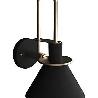Colorful Aluminum Wall Sconce, Modern Horn Indoor Wall Sconce (Black) - 1
