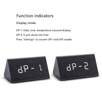 Reloj De Despertar Digital LED En Madera Con Control Por Sonido Y Luz USB/AAA Poderado Decoración De Mesa Para El Hogar Estilo Moderno Y Antiguo - details 3