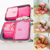 Juego de bolsas de almacenamiento de viaje, Maleta de embalaje, estuches de almacenamiento, organizador de equipaje portátil, ropa, zapatos, organizador plegable, 6 piezas - details 0