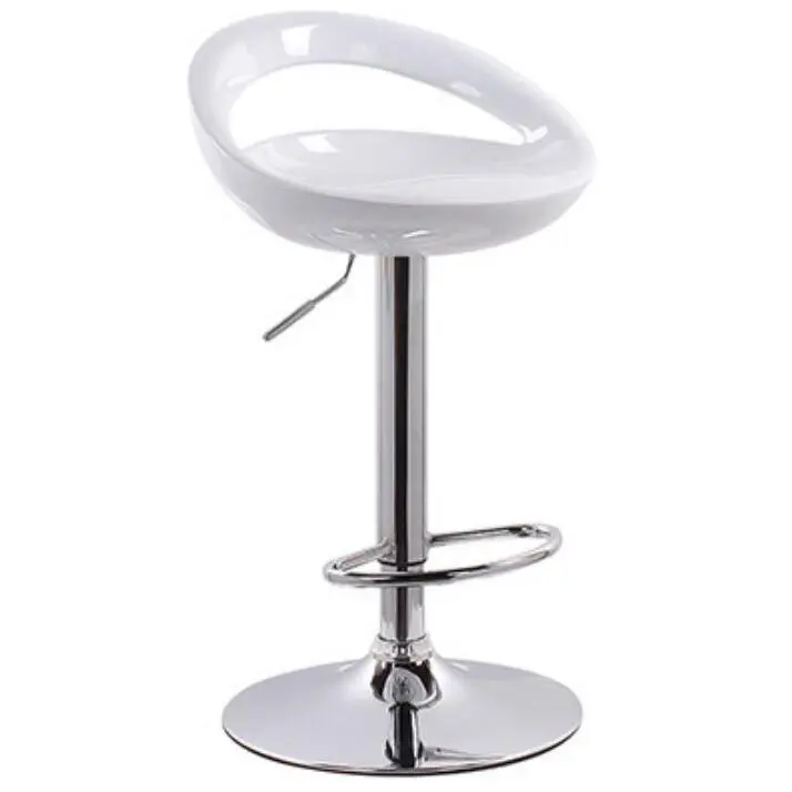 Silla giratoria de Bar alta ajustable, asiento nórdico moderno, elevador de escritorio frontal con taburete alto, respaldo de moda, silla de Bar con patas de Metal de estilo nordic,sillas de comedor PVC - 1