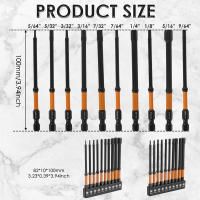 Juego De 10/20 Piezas De Bits Hexagonales De Impacto S2 Alloy Steel Con Punta Magnética Para Taladro 1/4 Pulgada SAE Y Metrico Para Taladro - details 2