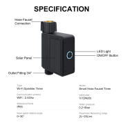 GIRIER Timbre De Agua Inteligente Para Jardín Con Inlet De Latón Y Solar Powered WiFi No Requiere Hub Programable Para Riegeras - details 15