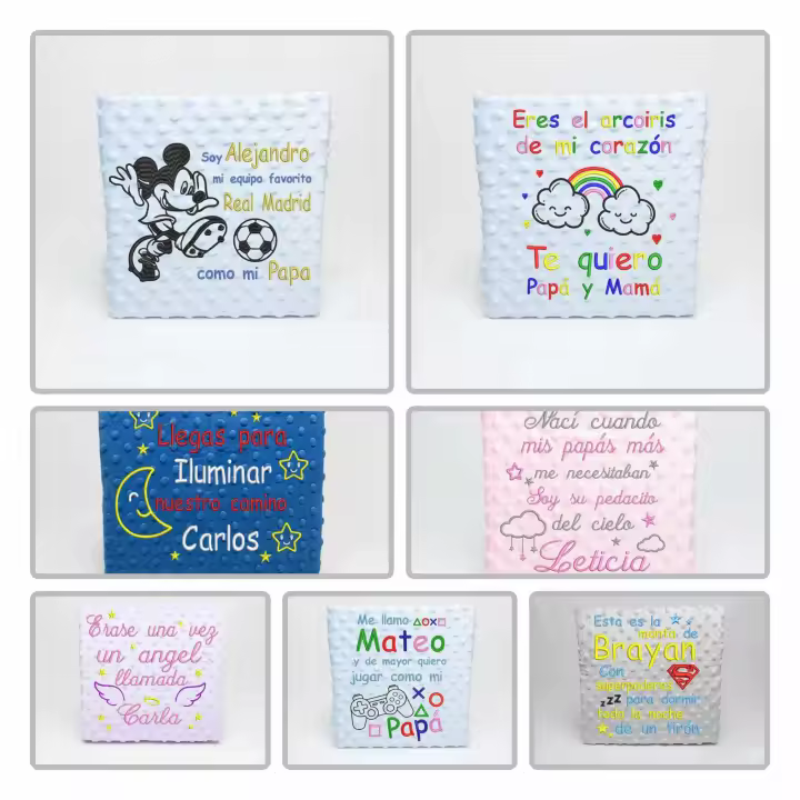 PERSONALIZAMEATUGUSTO manta topito bordado con dibujo - 1