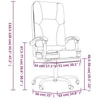 vidaXL Silla de oficina reclinable con masaje de tela gris oscuro - details 7