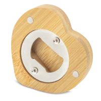 Abridor de Bambú Magnético Corazón - Pack 10 Unidades - Regalo para Bodas, Comuniones y Bautizos - Elegancia Natural - details 1