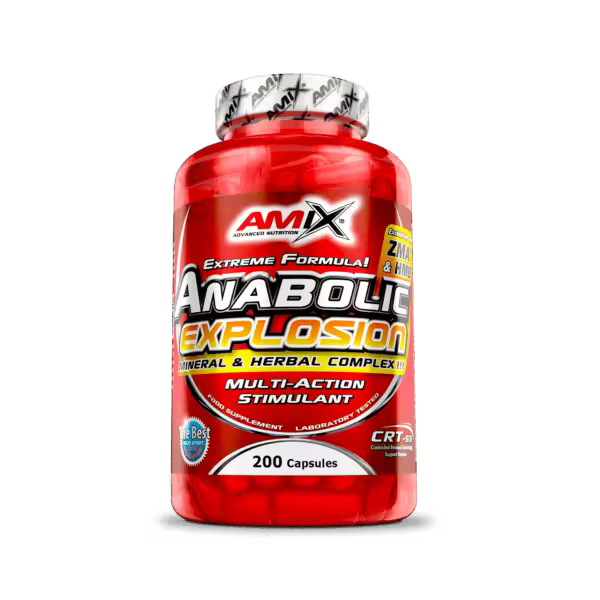 Amix ANABOLIC EXPLOSION 200 CAPS Potenciador de testosterona Tribulus Incremento masa corporal - 1