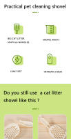 Shovel De Arena Para Gatos Pequeño Agujero Colgante Herramienta De Limpieza Para Mascotas Acero Inoxidable Scooper Para Tazón De Arena Para Gatos Y Gatitos - details 1