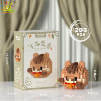 Mini Bloques De Construcción Micro Animales HUIQIBAO 3D Diamante Modelo BEE Gato Panda Para Niños Juguetes De Ciudad DIY - details 40