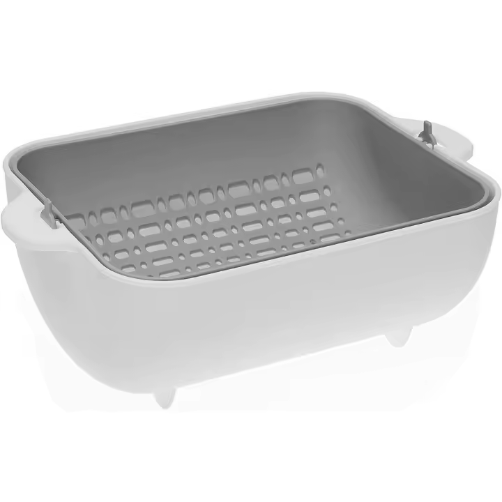 MGE World Colador de Cocina con Asas - Escurridor 2 Piezas - Colador Giratorio para Verduras, Pasta, Granos - Calidad Premium - 1
