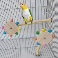 Juguete Interactivo De Madera Para Periquitos Con Bolas Giratorias Y Molino De Viento Juguetes Divertidos Para Aves De Compaña Como Loros Y Lovebirds - details 1