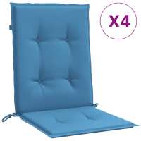 vidaXL Cojines silla respaldo bajo 4 ud tela 100x50x4 cm Color Antracita melange,  Gris claro melange,  Gris oscuro melange y mas Cojín Decorativo de Asiento Cojines de muebles de salon - details 5