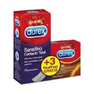Promoción Durex Contacto Total 12 Uds + Real Feel 3 Uds, 15 Uds - 1