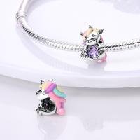 Encantos De Plata De Ley 925 Para Joyería DIY Con Encantos De Gatos Perros Elefantes Indianos Estrellas Y Lunas Para Cumpleaños De Mujeres - details 12