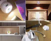 Lámpara De Pared Con Sensor De Movimiento PIR Luz Nocturna LED COB Rotativa 360° Con Imán USB/Batería Para Dormitorio Baño Cocina - details 5