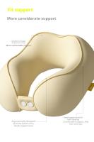 Almohada De Cuello Para Viaje En Avión U Tipo Portátil Para Acampar Al Aire Libre Con Bolsa De Almacenamiento Suministro De Viaje Material De Poliéster 100% Espuma De Memoria - details 1