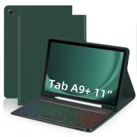 Funda De Teclado Para Samsung Galaxy Tab A9 plus A9+ 11 Pulgadas X210 X215 X216 Con Iluminación Retroiluminada Estilo Coreano Español Portugués Material De Cuero Protección Antichoque Y Anti-polvo - details 4