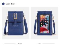 Bolso Bandolera De Cuero Sintético Moda Con Pantalla Táctil Y Pochete Exterior Para Mujer Estilo Inglés Vertical Con Slots Para Tarjetas - details 19