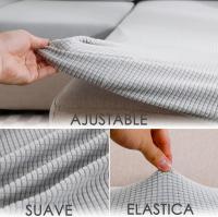 Funda para Cojin de Sofa, Protector de cojín de Asiento Ajustable con Elastica, Tela de Poliester, Funda para sofá con 1,2,3,4 plazas, funda para reposo cabeza sofá y reposo espalda, funda chanise longue. - details 1
