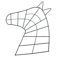Marco De Hilo Para Corona De Hierro Fundido Forma De Cabeza De Caballo Para DIY Decoración De Navidad Y Fiesta Del Año Nuevo - details 3
