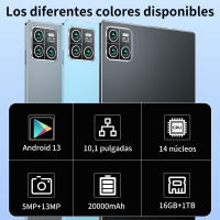 5G Tablet Android 13,0 Nueva tableta de 10,1 pulgadas 16GB Ram 1TB ROM tableta 5MP 13MP 20000mAh 14 WiFi tableta de Red Bluetooth - details 1