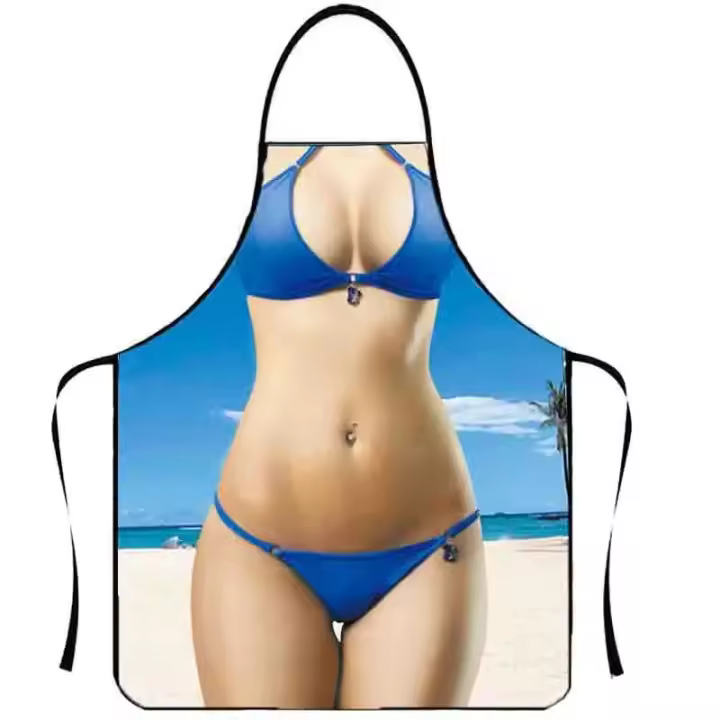 Delantal De Cocina Divertido Para Chef Regalo Divertido Para Hombres Y Mujeres Ideal Para Asar Hornear Y Fiestas Material De Algodón Sin Mangas - 1