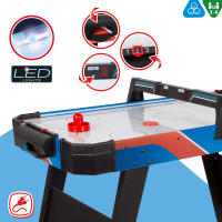 COLORBABY - Mesa Air hockey niños, 106x53x75 cm, incluye luz LED, 2 jugadores, marcadores eléctricos y manuales, material resistente, esquinas redondeadas y reforzadas, juegos de mesa, juego discos aire, juguetes niños 6 años, regalos niños - details 1