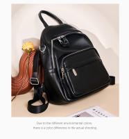 Mochila De Cuero Genuino Zency Para Mujer Capacidad Grande Cierre De Cremallera Estilo Casual Para Viajes Y Uso Diario - details 19