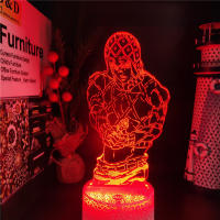 Lámpara De Noche LED 3D JoJo's Bizarre Adventure Ilusión Anime Cambio De Color Para Decoración De Habitación Infantil - details 7