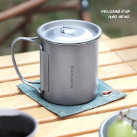 Taza De Camping De Titanio 450ml Utensilios De Cocina Para Exteriores Set De Cocina Para Viajes Y Pícnic Equipamiento De Mesa De Turista - details 1