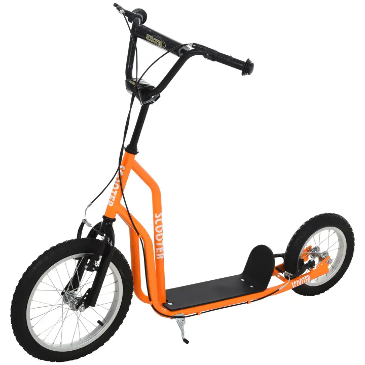 HOMCOM Patinete para niños a partir de 5 años Patinete urbano Patinete para niños Patinete con neumáticos 16/12 pulgadas 135 x 58 x 88-94 cm - 1