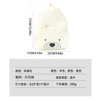 Mochila de pana para estudiantes, informal, con dibujos animados, de gran capacidad, con diseño de oso de peluche - details 4