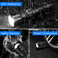 Linterna Led recargable de 950000 lúmenes XHP70.2, luz de Flash superbrillante, linternas de mano de alta potencia, IP67, resistente al agua - details 10