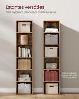 Estantería Escandinava 6 Estantes Blanco, Ideal para Salón, Estudio, Oficina, Dormitorio, Diseño Moderno y Funcional, 40x24x178,5 cm - details 10