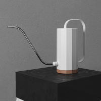 Regadera De Acero Inoxidable 1.2L Con Bocina Larga Para Riego De Plantas Y Flores Jarrón Curvo Herramienta De Jardinería - details 6