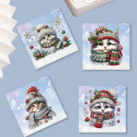 Tarjetas De Cumpleaños Hechas a Mano Con Diamantes 5D Rhinestone Arte De Artesanía Para Festival Y Navidad Pack De 12-4 Pcs - details 7