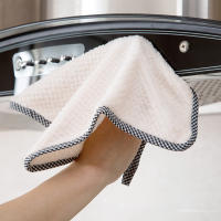 Juego De 4 Toallas De Mano De Terciopelo Coral Para Cocina 25*25cm Absorbentes Y No Desprendiéndose Toallas De Lavado De Platos De Microfibra Sólidas - details 7