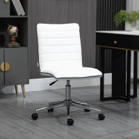 Vinsetto Silla de Oficina Ergonómica Silla de Escritorio Giratoria con Altura Ajustable Respaldo Tapizado en Piel Sintética Carga 120 kg 47x57x76,5-86,5 cm - details 1